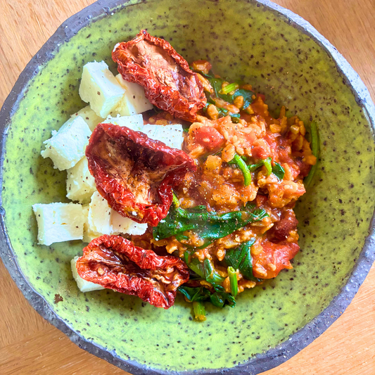 Jollof havermout met spinazie